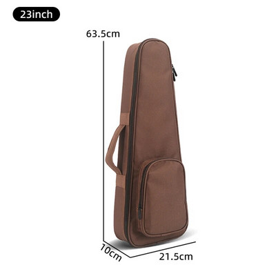 Ukulele somas futrālis ar plecu polsterējumu, 21 23 26 collu brūns pārnēsājams mīksts futrālis, koncerts mūzikas instrumentiem XM112