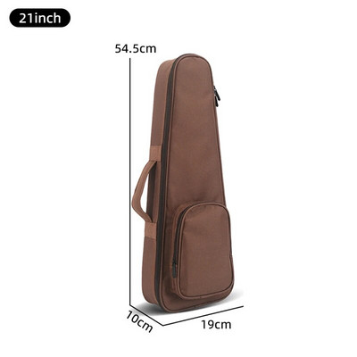 Ukulele somas futrālis ar plecu polsterējumu, 21 23 26 collu brūns pārnēsājams mīksts futrālis, koncerts mūzikas instrumentiem XM112