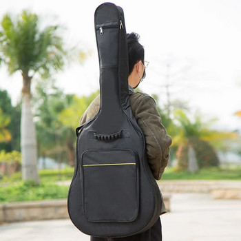 Мека вътрешна обвивка Подплатен защитен цип Джобове от оксфордски плат за носене Водоустойчива чанта за китара Удебелен калъф с пълен размер