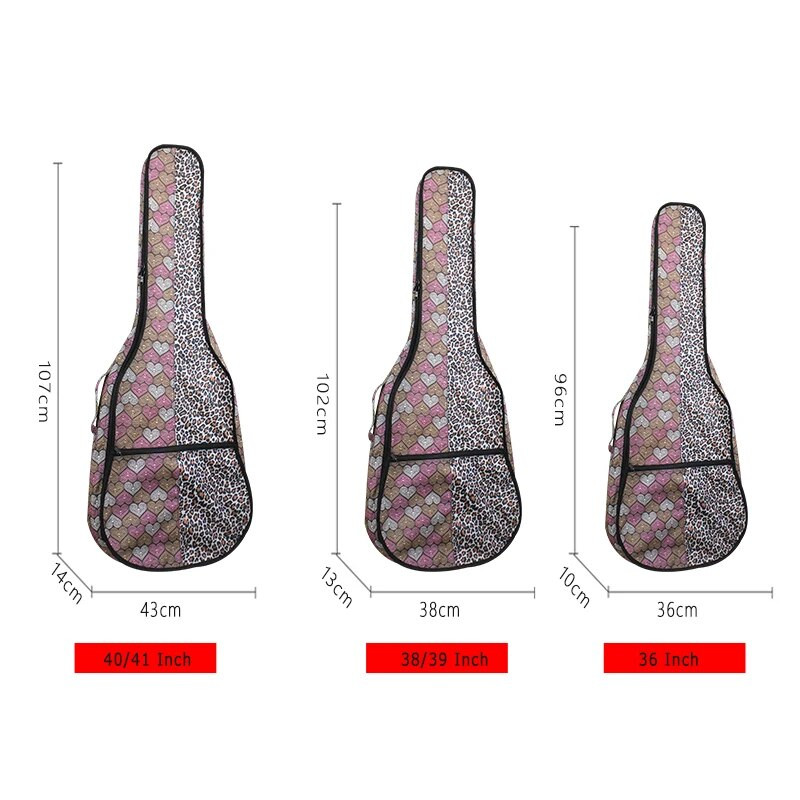 Kitarrikott 36/41 tolline 900D veekindel Oxfordi kangast moekas kitarrikohv, kahe õlarihmadega kitarri seljakott