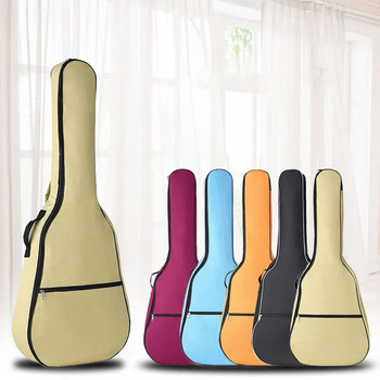 40/41-инчова чанта за китара с двойни презрамки Оксфорд водоустойчива материя Калъф за акустична/електрическа китара Модна едноцветна раница за китара