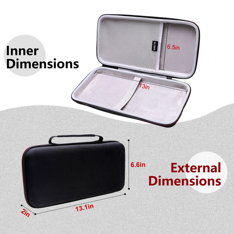 LTGEM cietā futrāļa nomaiņa Logitech MX Keys Mini Minimalist bezvadu apgaismota tastatūrai, somiņa ceļojumu glabāšanai