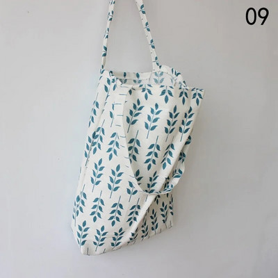 Casual επαναχρησιμοποιήσιμη γυναικεία τσάντα ώμου Μαλακό βαμβακερό λινό λουλούδι Τσάντα αγορών Casual Handbag Tote Satchel High Capacity 2022 Hot