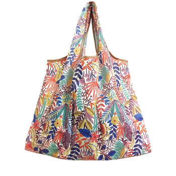 Нова дамска сгъваема пазарска чанта за рециклиране Еко чанта за пазаруване за многократна употреба Cartoon Floral Fruit Vegetable Bacery FS11