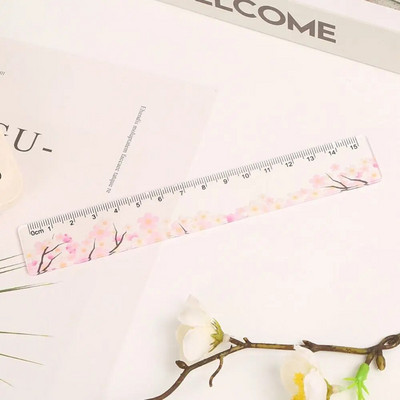 Jauki akrila taisni lineāli Kawaii skolas biroja piederumu plānotājs piederumi studentu balvas zīmēšanas rīki