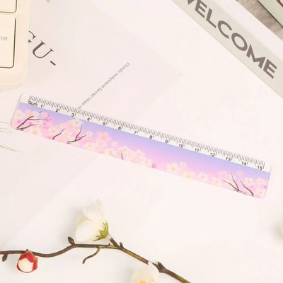 Jauki akrila taisni lineāli Kawaii skolas biroja piederumu plānotājs piederumi studentu balvas zīmēšanas rīki