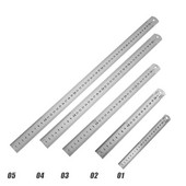 Riglă dreaptă din oțel inoxidabil Riglă dreaptă din metal cu două părți pentru măsurarea articolelor de papetărie Accesoriu pentru desenare Instrument de mână