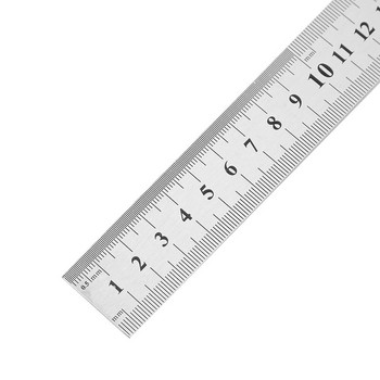 Права линийка от неръждаема стомана Двустранна метална скала Права линийка Измерване на канцеларски принадлежности Аксесоар за чертане Ръчен инструмент