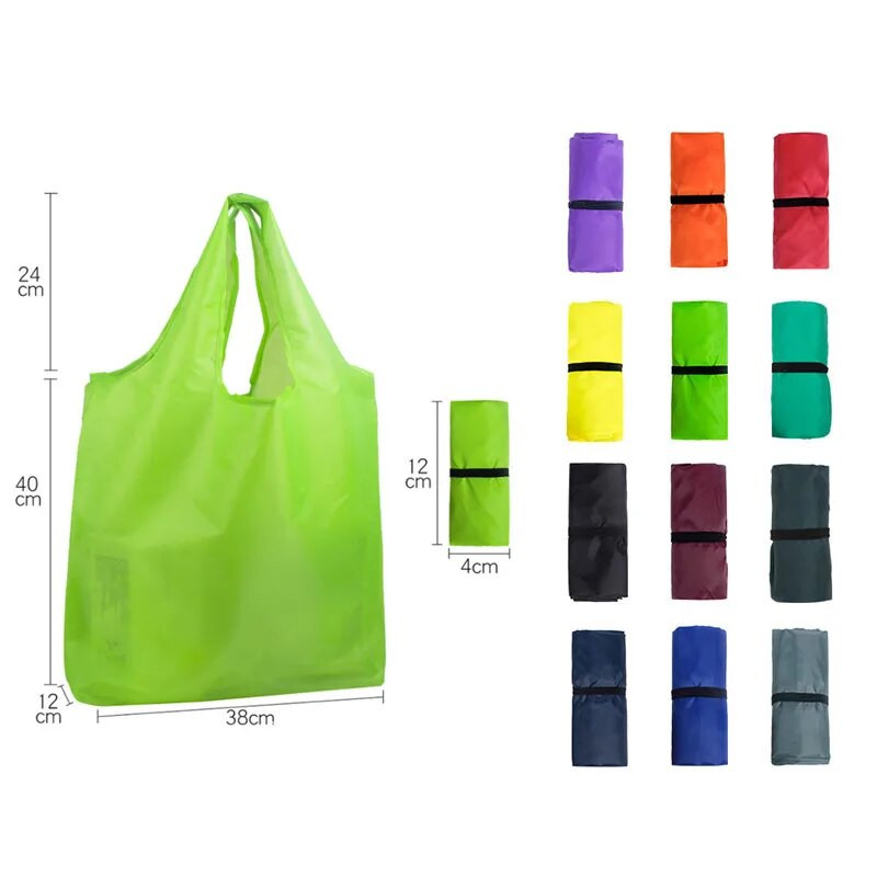 Oksfordas lielas ietilpības ūdensnecaurlaidīgs saliekams iepirkumu maisiņš Videi draudzīgs japāņu stila ūdensizturīgs poliesters ceļojumu pārtikas preču somām