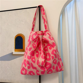 Леопардова чанта за през рамо Голяма мека чанта за ежедневни покупки Плажна чанта за пътуване