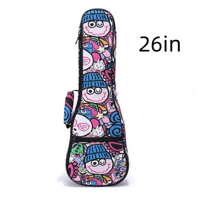 Ukuleles somas futrālis ūdensnecaurlaidīgs elektrisks 21 23/24 26 collas soprāna koncerts Tenora baritona mugursoma, pārnēsājama, pārnēsājama krāsaina