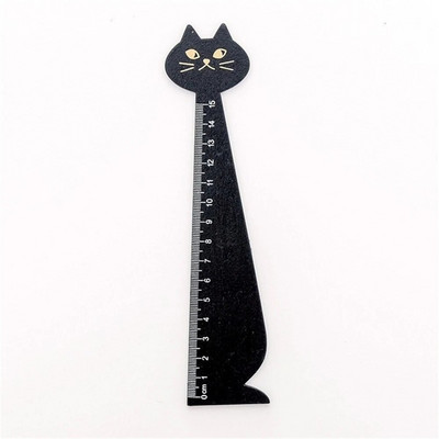 Riglă dreaptă pisică minunată de 15 cm, desen din lemn, instrumente de măsurare, pentru pictură, papetărie pentru studenți, rechizite școlare, cadouri, marcaj