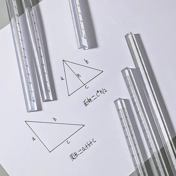15 см / 20 см проста прозрачна триъгълна права линийка Kawaii инструменти Канцеларски материали Карикатура Рисуване Подарък Офис Училище Измерване