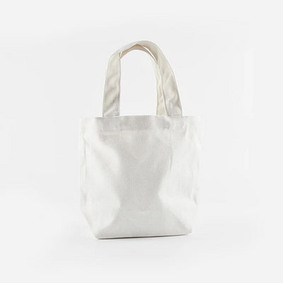 Vienkrāsains audekls Bento studentu pusdienu kastes soma ikdienišķa rokassoma Vienkārša iepirkumu somiņa Salokāmas auduma rokassomas Liela ietilpība