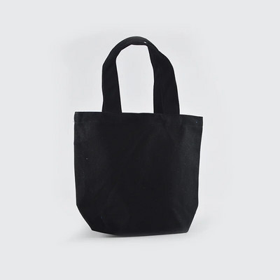 Vienkrāsains audekls Bento studentu pusdienu kastes soma ikdienišķa rokassoma Vienkārša iepirkumu somiņa Salokāmas auduma rokassomas Liela ietilpība