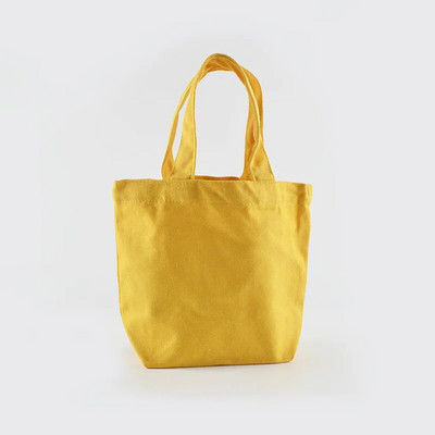 Vienkrāsains audekls Bento studentu pusdienu kastes soma ikdienišķa rokassoma Vienkārša iepirkumu somiņa Salokāmas auduma rokassomas Liela ietilpība