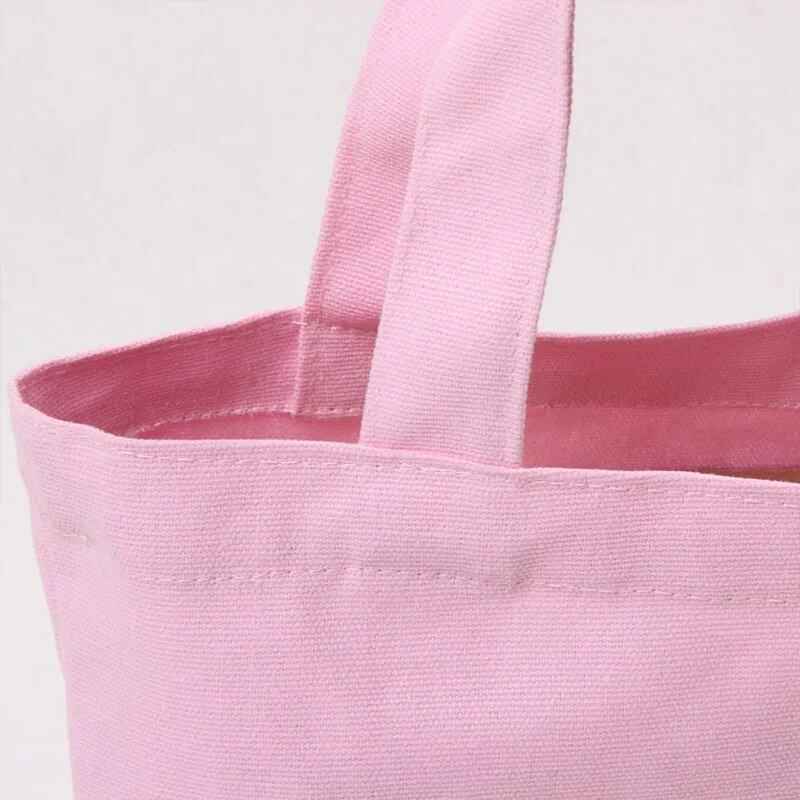 Vienkrāsains audekls Bento studentu pusdienu kastes soma ikdienišķa rokassoma Vienkārša iepirkumu somiņa Salokāmas auduma rokassomas Liela ietilpība