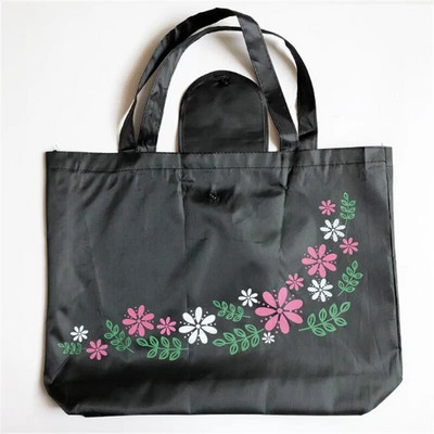 Νέα γυναικεία πτυσσόμενη τσάντα αγορών Επαναχρησιμοποιήσιμη Floral τσάντα μεγάλης χωρητικότητας Oxford υφασμάτινη καθημερινή τσάντα παντοπωλείου Ανθεκτική γυναικεία τσάντα