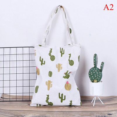 1x Pine Cactus Lina soma Tote EKO Iepirkšanās Āra Audekla Plecu somas Iepirkšanās soma sievietēm Sieviešu Ulzzang Smieklīgi Liela ietilpība