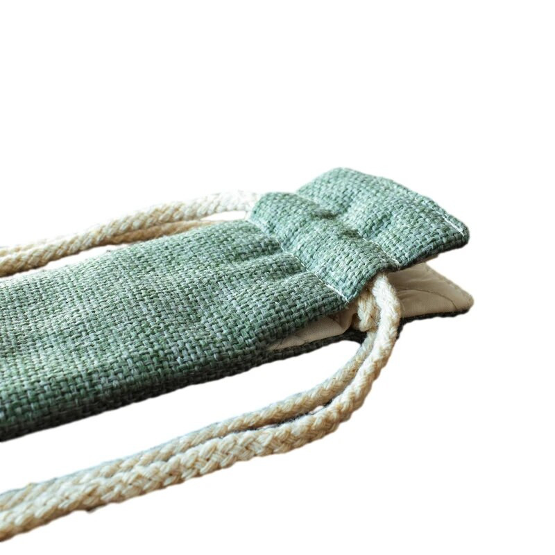 Vienkrāsains auduma flautas soma flautas uzglabāšanas maisiņš Tautas stila flautas soma Flautas auduma soma Mūzikas instrumentu uzglabāšanas konteiners