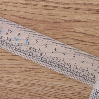 1PC 6 инча T-квадратна линийка Прозрачни акрилни инчове и метрични измервания Права линийка Направи си сам Инструмент за рисуване Консумативи за изкуство Канцеларски материали