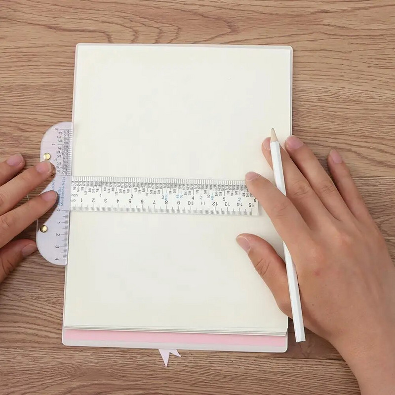 1 τεμ. 6 ιντσών Τ-τετράγωνο χάρακας Διαφανές ακρυλικό ίντσες και μετρικές μετρήσεις Ίσιος χάρακας DIY Εργαλείο σχεδίασης Εργαλεία τέχνης Προμήθειες γραφικής ύλης