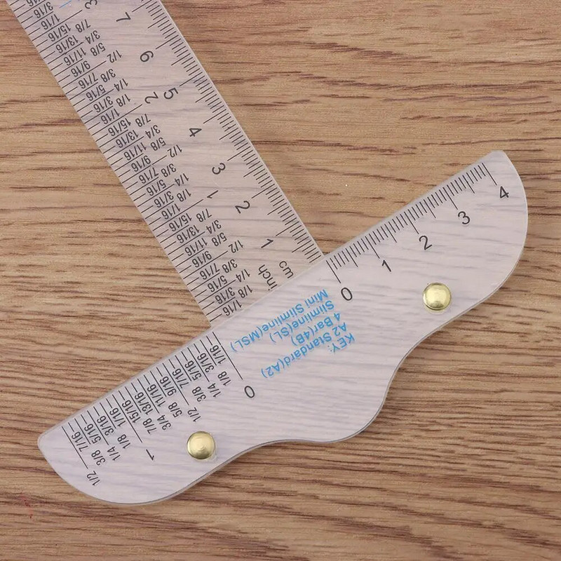 1 τεμ. 6 ιντσών Τ-τετράγωνο χάρακας Διαφανές ακρυλικό ίντσες και μετρικές μετρήσεις Ίσιος χάρακας DIY Εργαλείο σχεδίασης Εργαλεία τέχνης Προμήθειες γραφικής ύλης