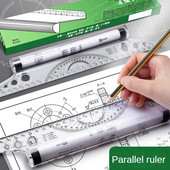 1 bucă riglă paralelă multifuncțională 30 cm instrument precis de măsurare a desenului de inginerie cu role Atelier de dulgher riglă de nivel de unghi