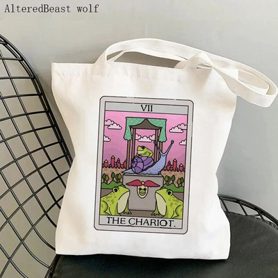 Sieviešu pircēju soma sēne jauka varde Apdrukāta Kawaii soma Harajuku iepirkšanās audekls Shopper Bag meitenes rokassoma Tote plecu sieviešu soma