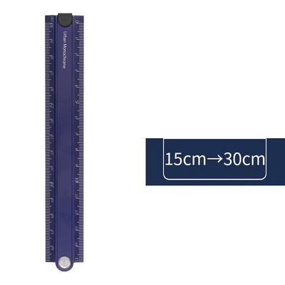 Kokuyo Alumite salokāms lineāls 15cm 30cm Pilsētas vienkrāsains mērīšanas stienis Japāņu kancelejas preces Biroja skolas piederumi skolēniem A6336