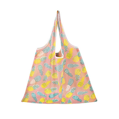 Iepirkumu maisiņš atkārtoti lietojams salokāms tote 46 * 40 * 26 cm jauks pārtikas maisiņš ar maisiņu, liela ietilpība, plīsumiem izturīgs, mazgājams veļas mašīnā