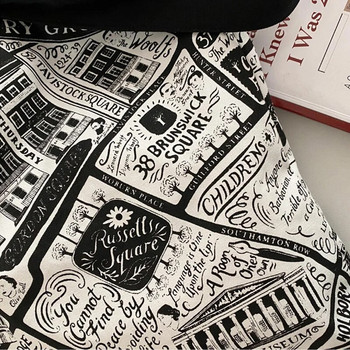 Γυναικεία πάνινη τσάντα ώμου London Bloomsbury γυναικείες τσάντες αγορών Βαμβακερό ύφασμα ύφασμα παντοπωλείο Τσάντες τσάντα για κορίτσια