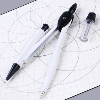 Обикновени метални компаси за ученици с 0,7 мм молив Инструмент за математическа геометрия