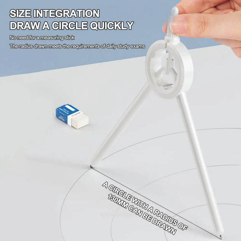 1 õpilaskompassi joonistusringi komplekt, multifunktsionaalne digitaalne kuvapaneel Kompassi täppisjoonistusringi mõõturi koolitarbed