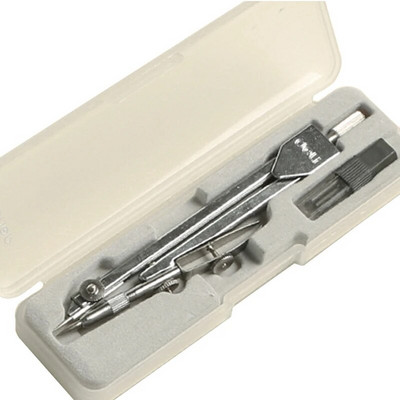 Compas creativ, simplu, din metal argintiu, cu nucleu de plumb negru, instrument de desen pentru cursuri de matematică pentru studenți, rechizite de papetărie școlare