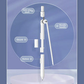 Koolitarvete kompassi kirjatarvete komplekt Lameda disainiga täppismehaaniline pliiats Kaks-ühes 0,7 mm pliiats, multifunktsionaalne