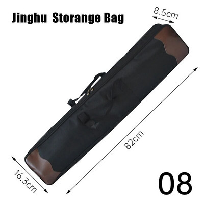 Pārnēsājama Jing Erhu soma, melna Oksfordas auduma ūdensnecaurlaidīga Erhu Protect pārnēsāšanas soma viegla rokassomiņa mūzikas instrumentu glabāšanai