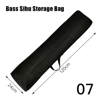 Pārnēsājama Jing Erhu soma, melna Oksfordas auduma ūdensnecaurlaidīga Erhu Protect pārnēsāšanas soma viegla rokassomiņa mūzikas instrumentu glabāšanai