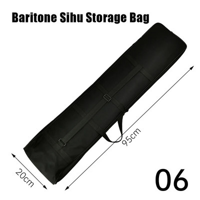 Pārnēsājama Jing Erhu soma, melna Oksfordas auduma ūdensnecaurlaidīga Erhu Protect pārnēsāšanas soma viegla rokassomiņa mūzikas instrumentu glabāšanai