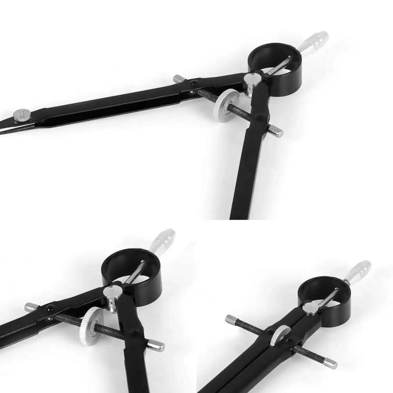 Täpne kompassi kompass, tahke ja geomeetriline matemaatika ja seadistatud täppis- ja vastupidav lukuga professionaalne kompass metalltasapinna jaoks