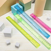 4 buc/pachet Rigle drepte din plastic transparent colorate 30 cm Kawaii Papetarie Desen Rechizite de birou pentru copii Premiul pentru elevi