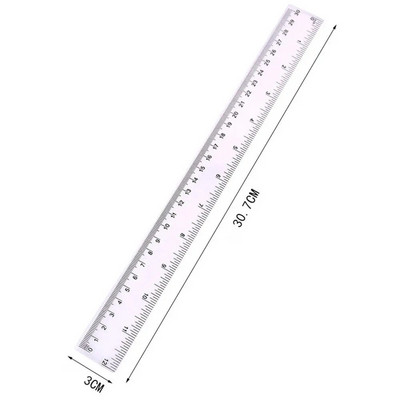 4 buc/pachet Rigle drepte din plastic transparent colorate 30 cm Kawaii Papetarie Desen Rechizite de birou pentru copii Premiul pentru elevi