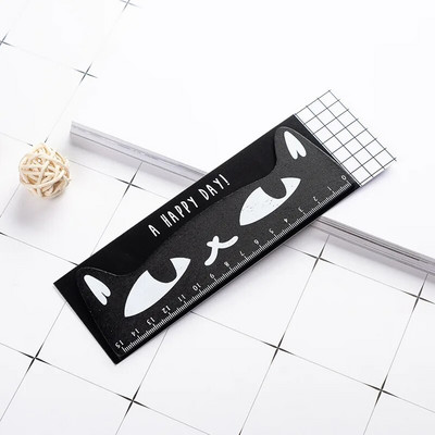 15 cm jauks Kawaii kaķa taisns lineāls, koka instrumenti, karikatūra šūšana, rasējums birojam, skolas kancelejas piederumi