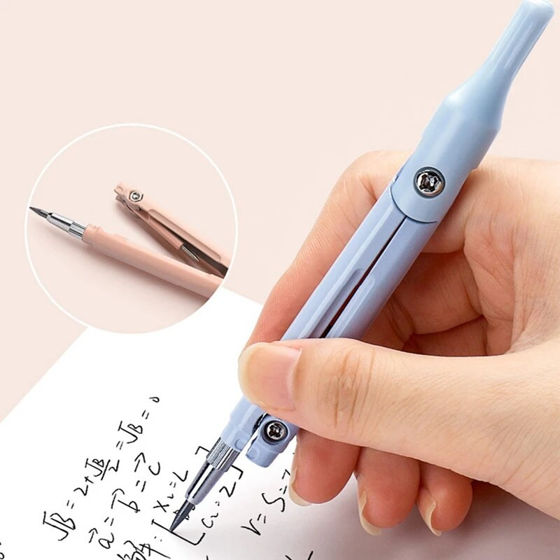 Kompasa zīmuļu skolas zīmēšanas rīku lineālu komplekts Profesionāla matemātikas ģeometrija Kompasu komplekts Kancelejas piederumi