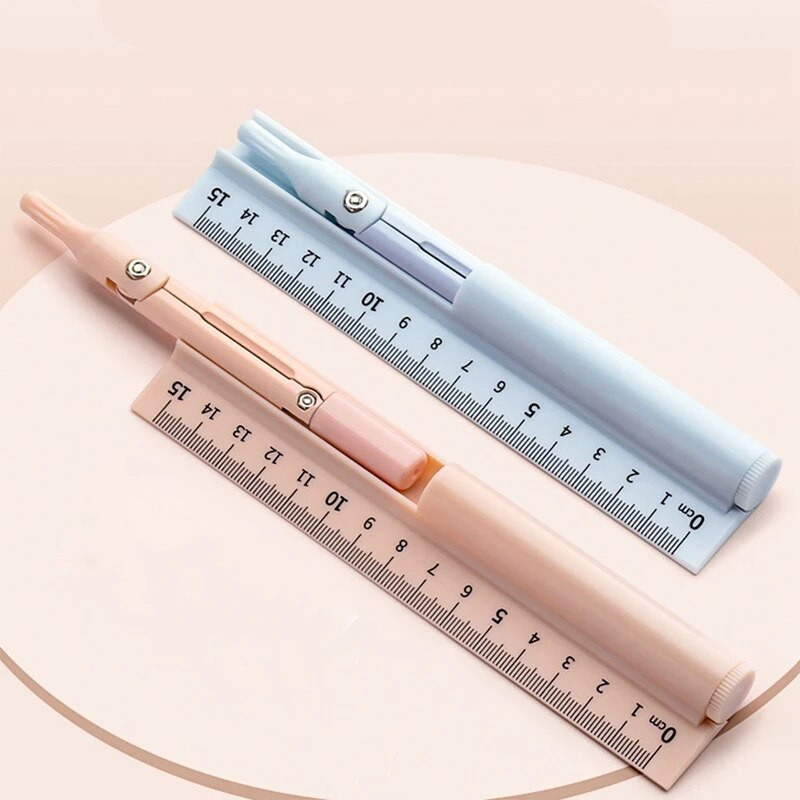 Kompasa zīmuļu skolas zīmēšanas rīku lineālu komplekts Profesionāla matemātikas ģeometrija Kompasu komplekts Kancelejas piederumi