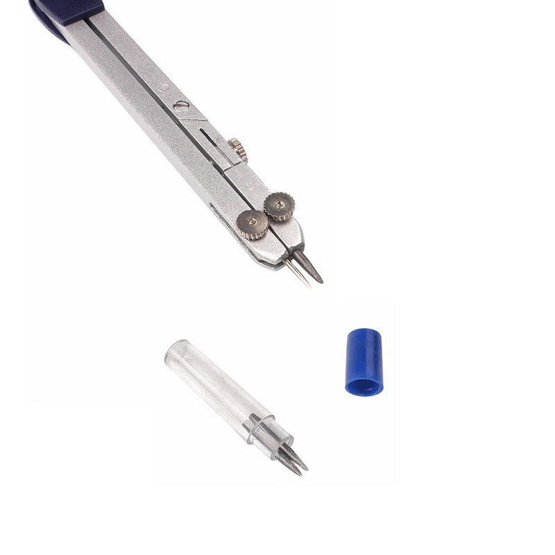 Profesionāli metāla zīmēšanas kompasa rasēšanas rīki ar svina uzpildīšanu studentu matemātikas ģeometrijas skolas biroja kancelejas piederumiem