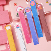 5 bucăți desene animate animale de companie drepte riglă semne de carte pictură 12 cm scară riglă îndoibilă învață papetărie Kawaii rechizite școlare de birou