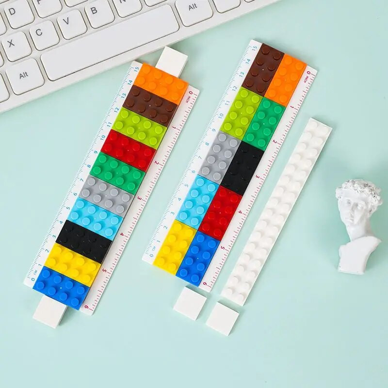 Daudzfunkcionāls lineāls Creative Building Block Lineāls Jauki kancelejas piederumi Skolas piederumi Jaunumi kancelejas piederumi