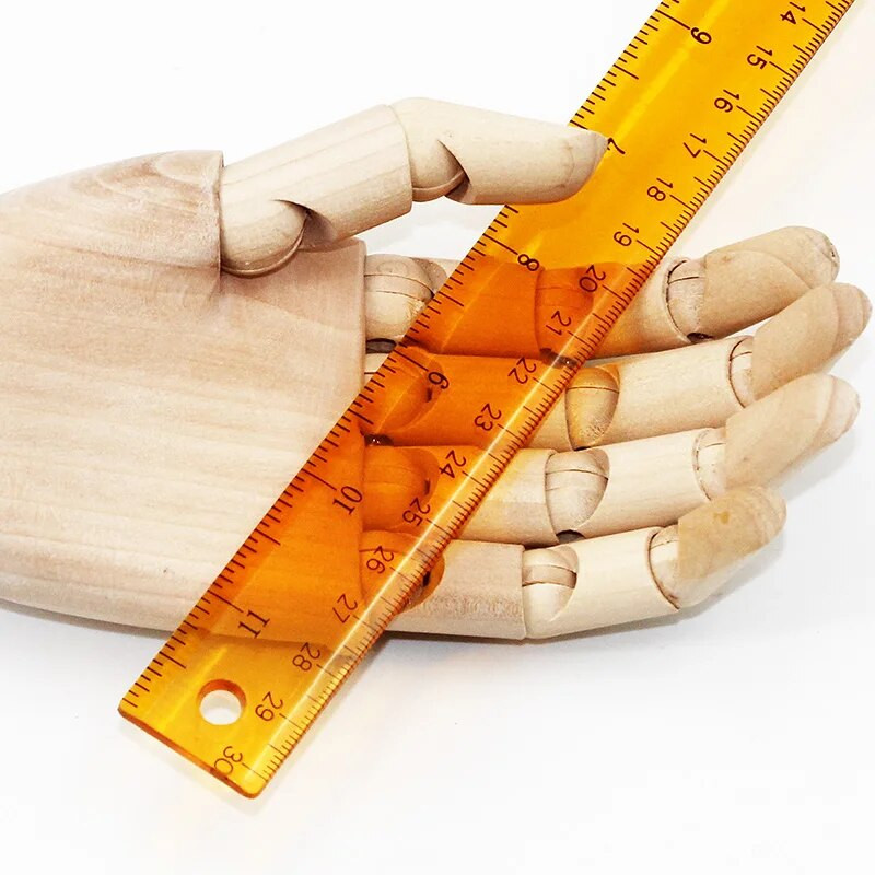 1Gb T-veida divpusēja mēroga lineāls rasēšanas zīmēšanas rīks Plastmasas skolas biroja piederumi Kancelejas piederumi 30cm (collas, cm)