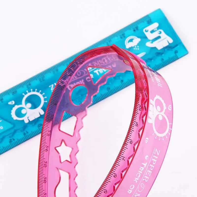 30 cm multifunktsionaalne kokkupandav joonlaud DIY joonistamine pehmed joonlauad lastele õpilastele Kontoritarbed Koolitarbed Armas joonlaud Kawaii kirjatarbed